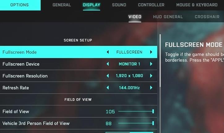Correction de la coupure d'écran de Battlefield 2042 - Comment ajuster la taille de l'écran?