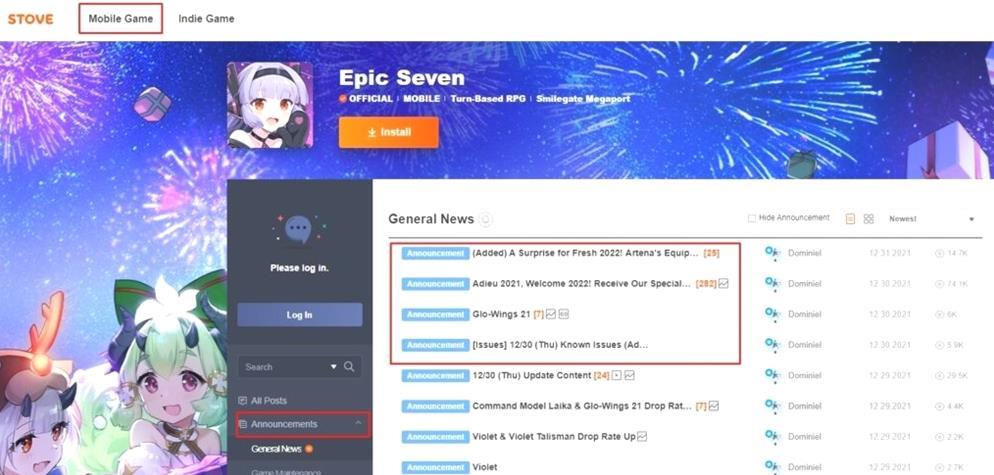 Codes Epic Seven Livestream (janvier 2022): Où trouver rapidement un nouveau code