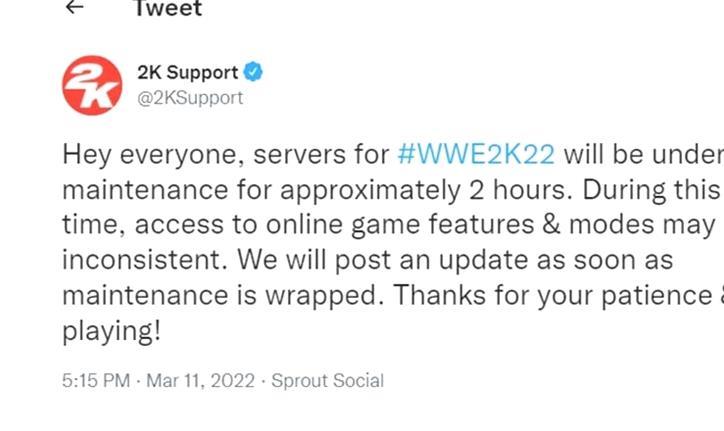 WWE 2K22 Servers Down: Online ne fonctionne pas? Vérifiez le statut