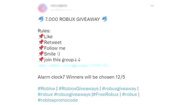 Pouvez-vous obtenir 7000 Robux grâce à un concours sur Twitter?