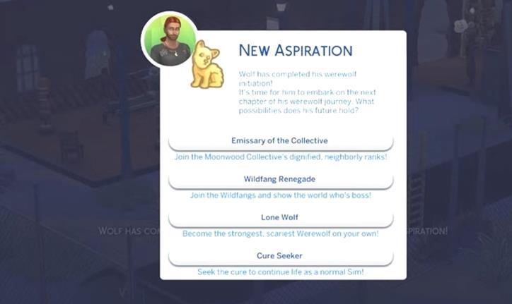 Sims 4: Toutes les aspirations des loups-garous