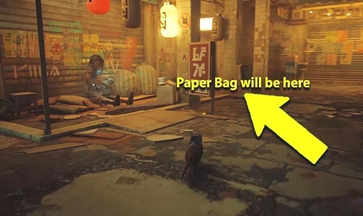Errant: Emplacement du sac en papier (Trophée La curiosité a tué le chat)