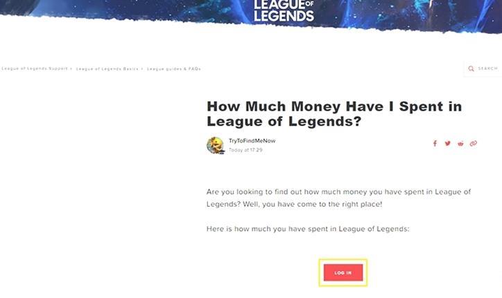 Combien d'argent ai-je dépensé sur League Of Legends (LOL)? (Réponse)