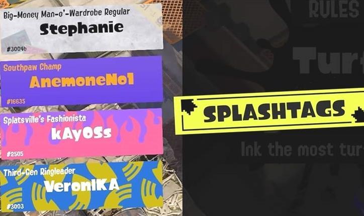 Tags Splatoon 3 Splash: Comment changer le titre, la bannière et les badges (Guide de personnalisation)
