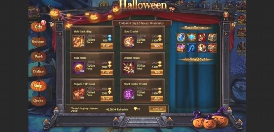 Récompenses et objets exclusifs dans le cadre de l'événement Halloween de Frightfully Good Game Hollywood